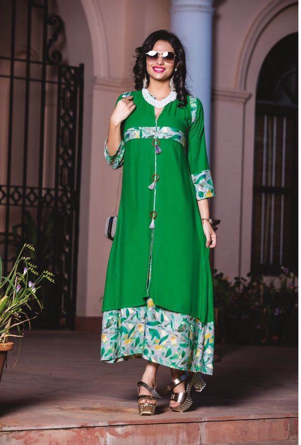 Kanasu Fashion Blossom Rayon Designer Kurti Catalogue