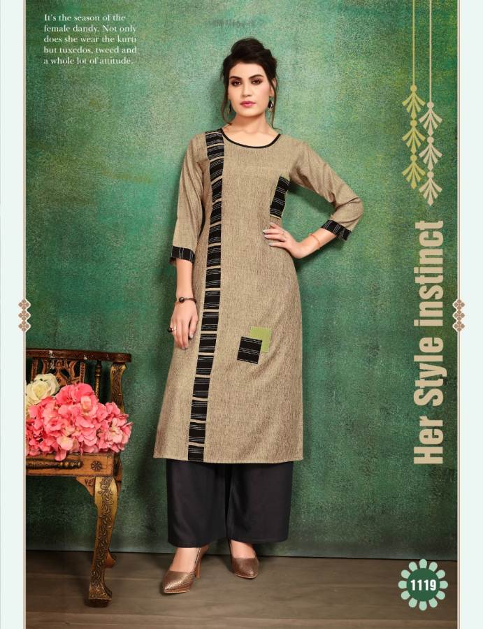 Plain kurtis with on sale palazzo