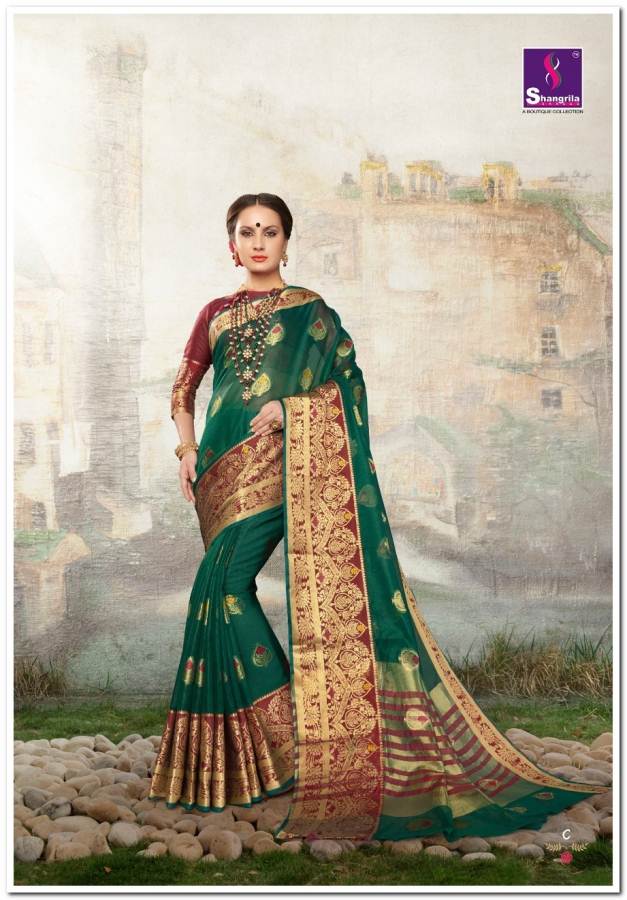 Shop Green Banarasi Patola Silk Bridal Saree Online For Wedding – Sunasa