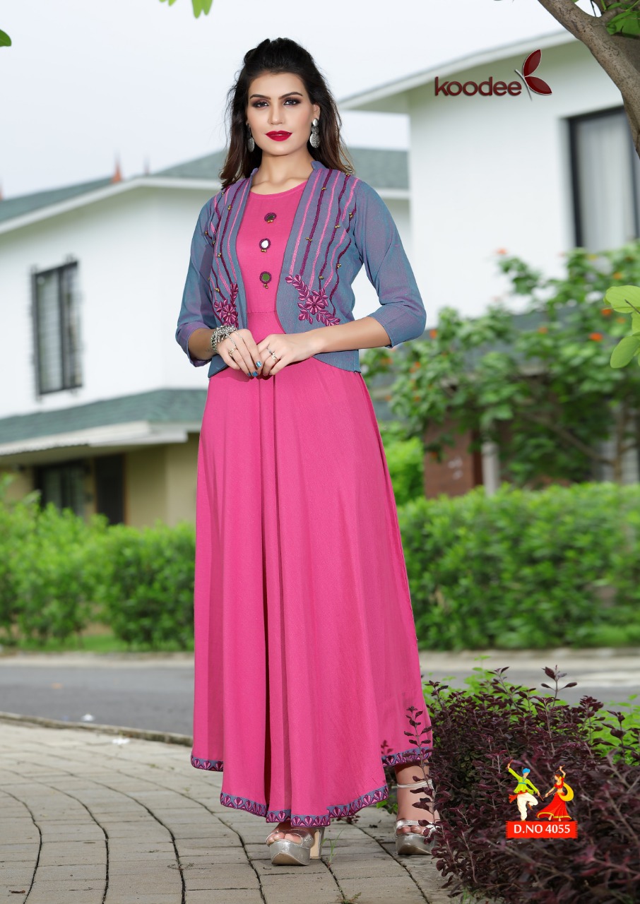 Koodee Present Rangat Designers Kurtis With A Special Designer Jacket Catalogue