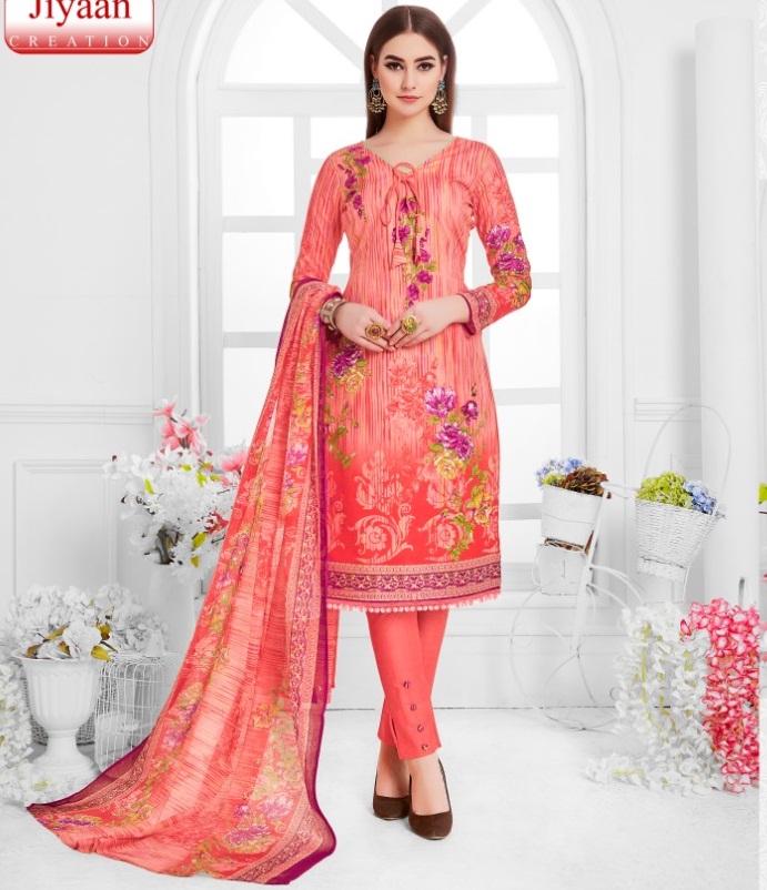 Jiyaan By Karachi Cotton Printed Cotton Dress Material Collection