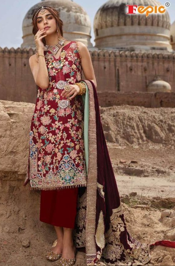 Rosemeen Present Crimson Vol 20 Designer Georgette Pakistani Salwar Suits