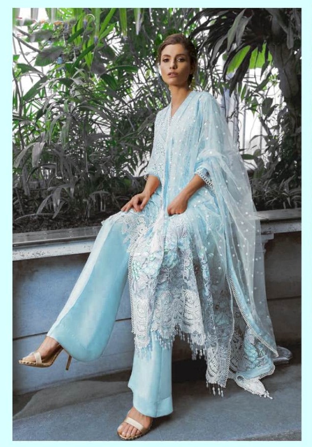 Bonanza Presents Sana Safinaz 1 Collection Of Pure Cotton With Chikaari Work Pakistani Suit