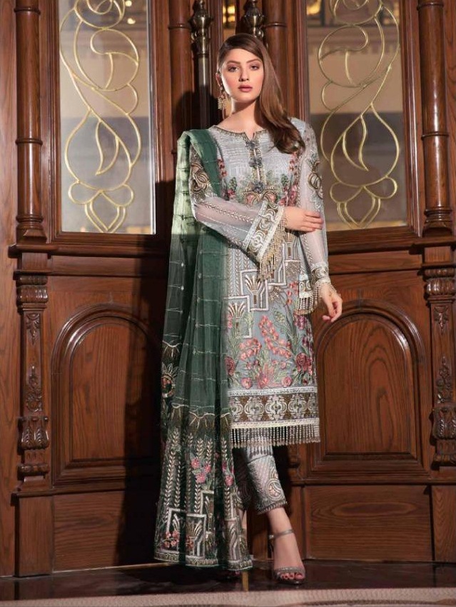Khayyira Presents Fuchsia Nx Collection Of Heavy Georgette Embroidery Designer Pakistani Suits