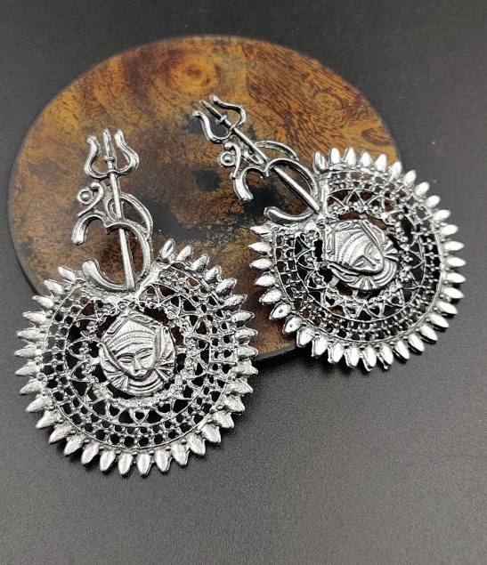 Oxidised deals metal earrings