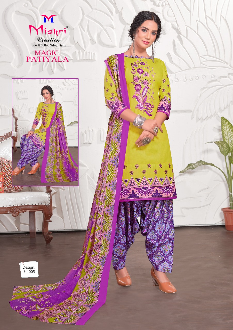 Mishri Magic Patiyala Vol 4 Printed Cotton Dress Neck Designs, this catalog  fabric is cotton,