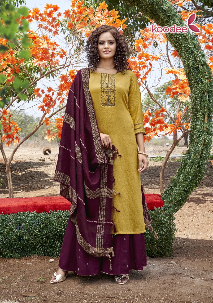 Fancy party wear hot sale plazo suit