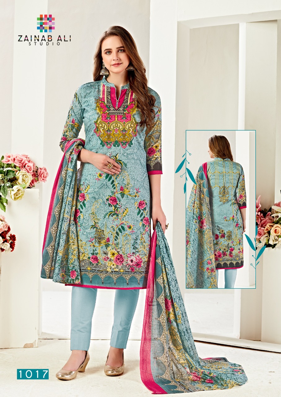 Zainab Ali  Vol 1 Premium Lawn Cotton Dress Material Catalog