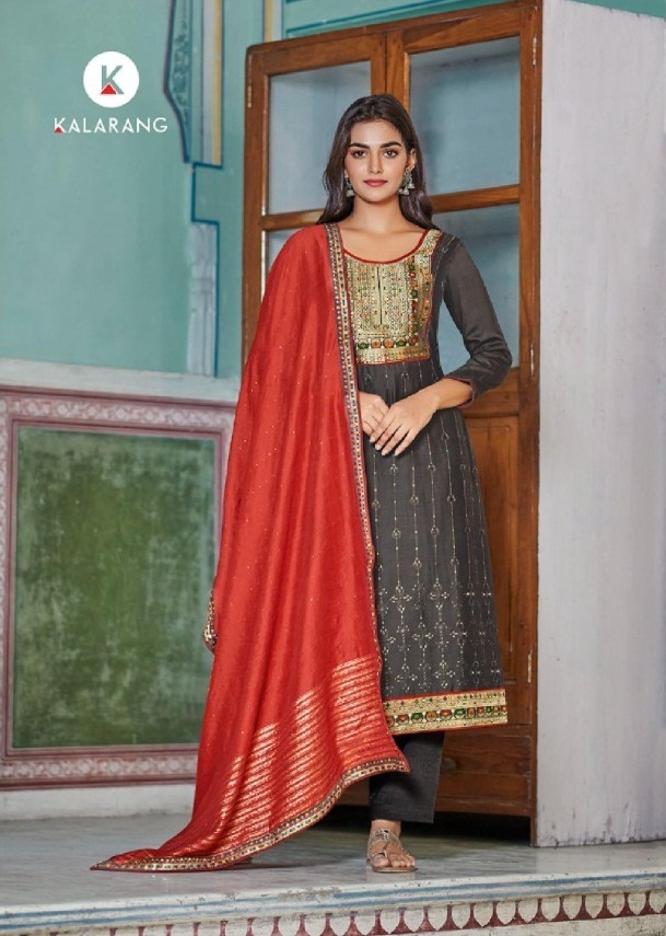 Kalarang Amira Silk Designer Dress Material Catalog