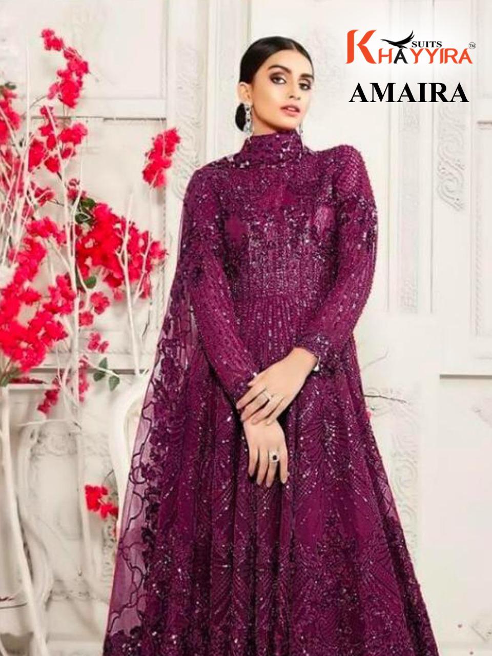 Khayyira Amaira 2000 Fancy Net With Embroidery Pakistani Salwar Suits  Catalog