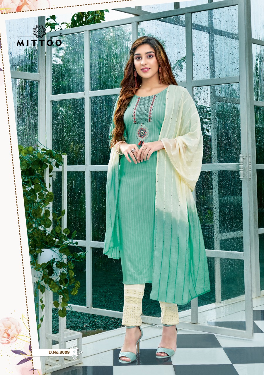 Mittoo Rangpreet Vol 2 Embroidery Ready-made Kurti Pant Set With Dupatta  Wholesale