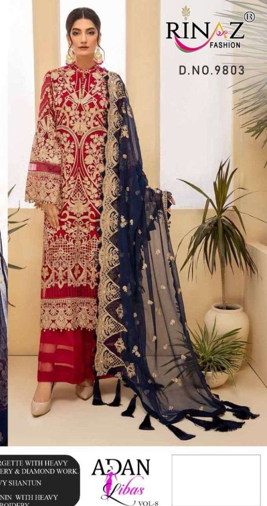 Rinaz Fashion Adan Libas Vol 8 Embroidery Pakistani Suits