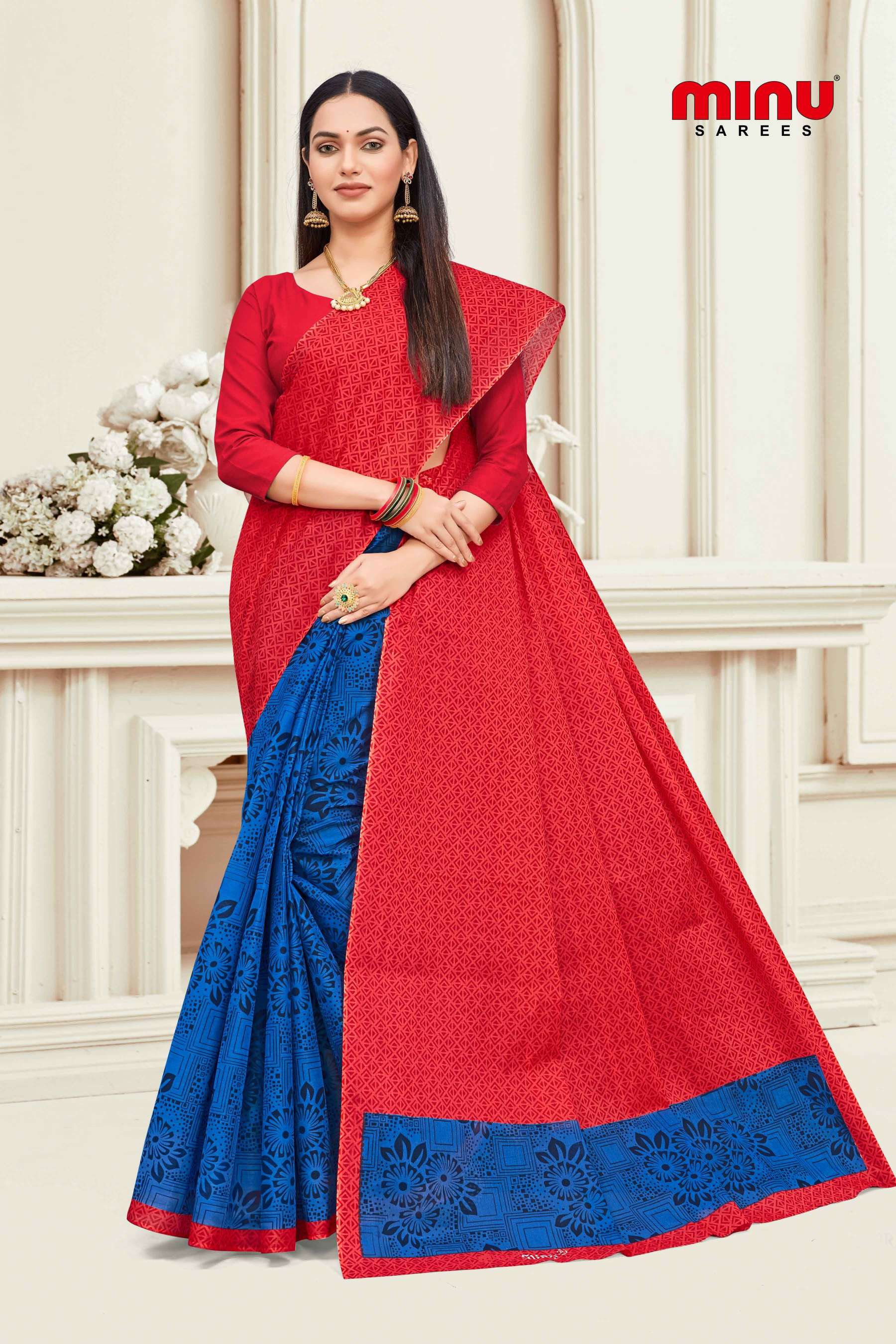 Minu ANOKHI New Cotton Printed Saree-10P Catalog