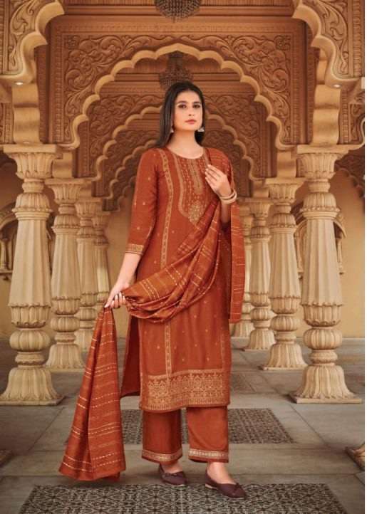 KALAROOP BY KAJREE HAS PRESENT ERIKA ON PURE JACQUARD WITH FANCY  WEAVING ON WHOLESALE