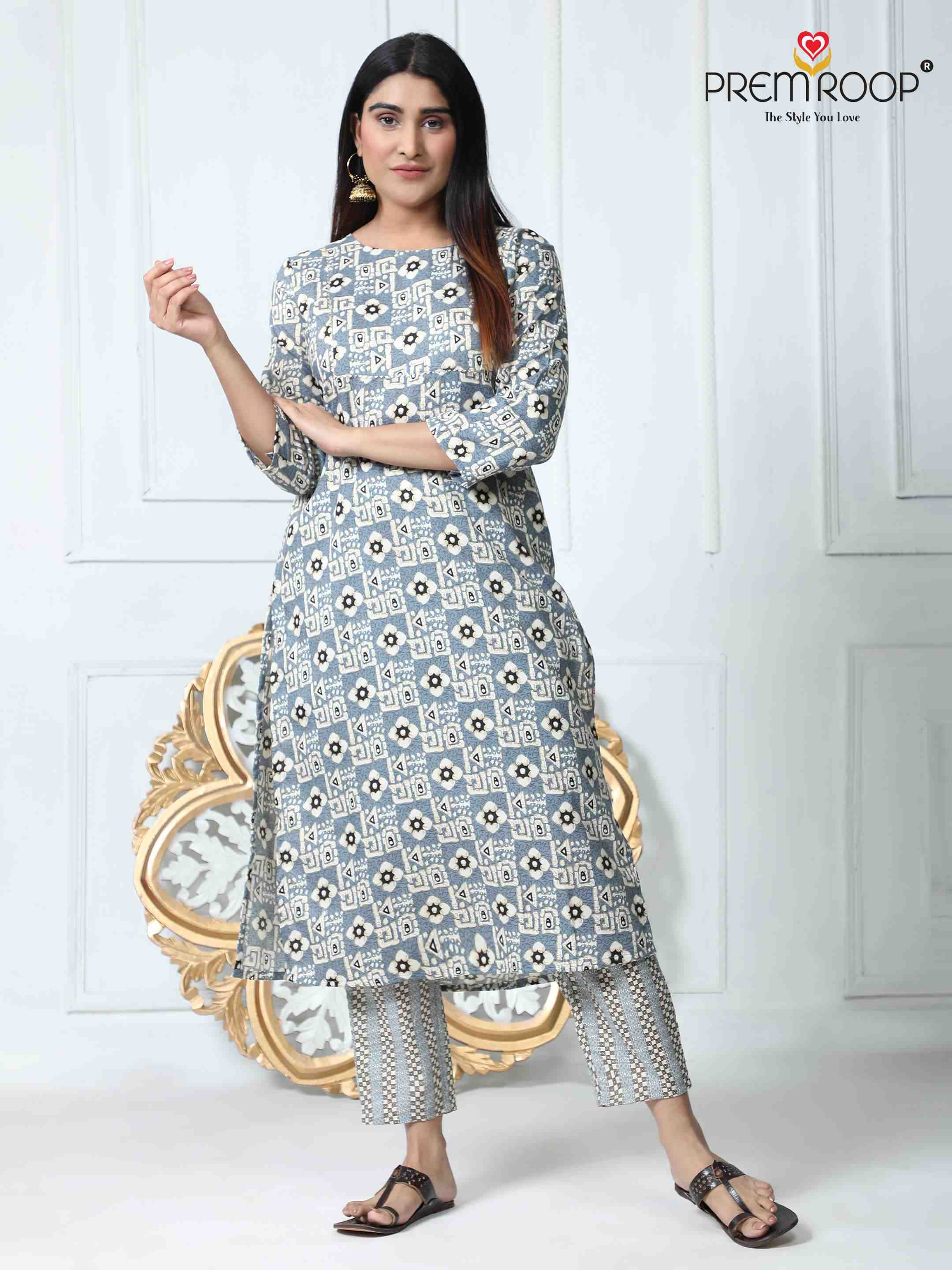 Premroop Printed Kurti Pant On Wholesale  