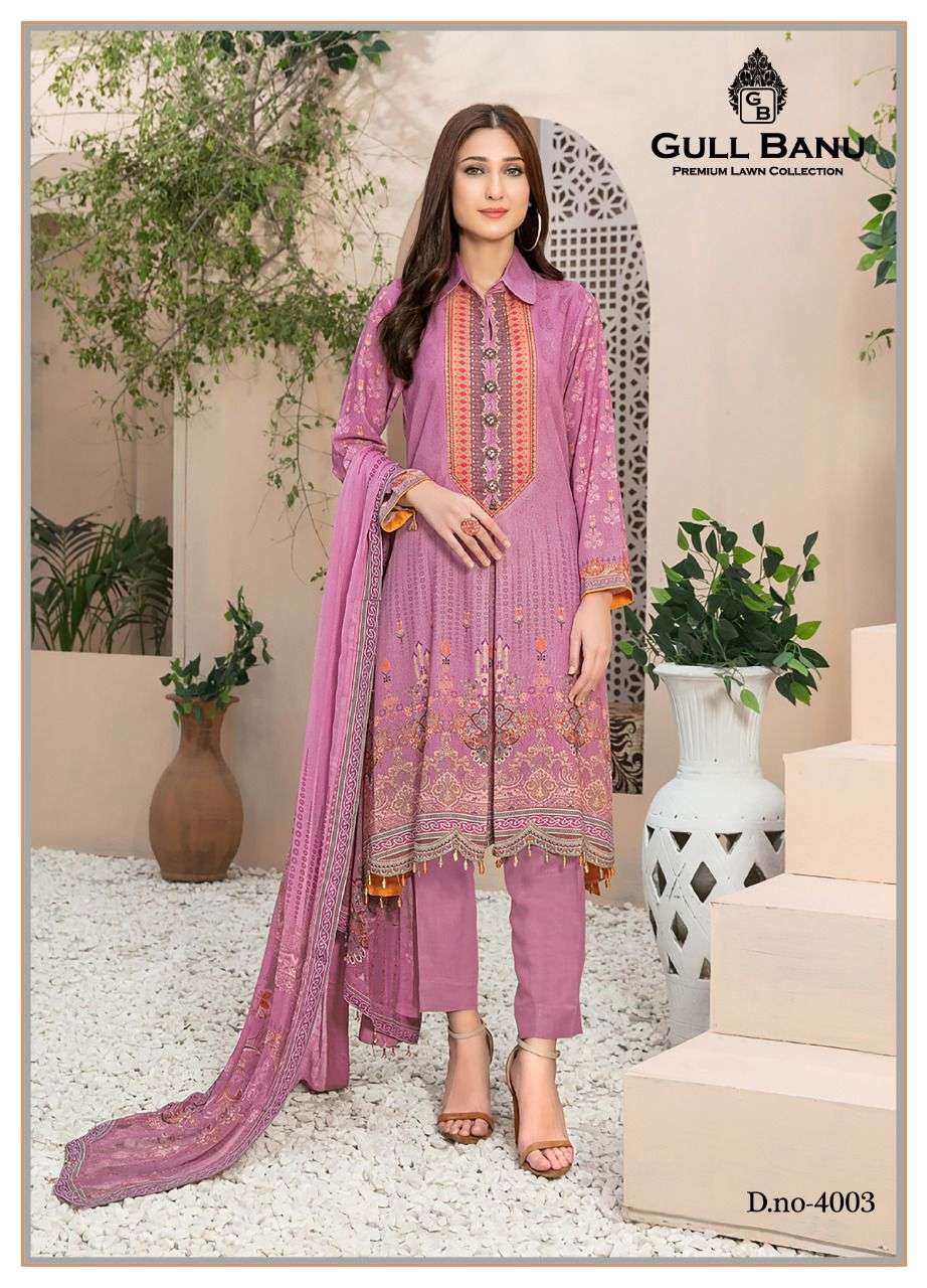 Gull Ahmed GULL BANU VOL-04 Pure Lawn Collection On Wholesale