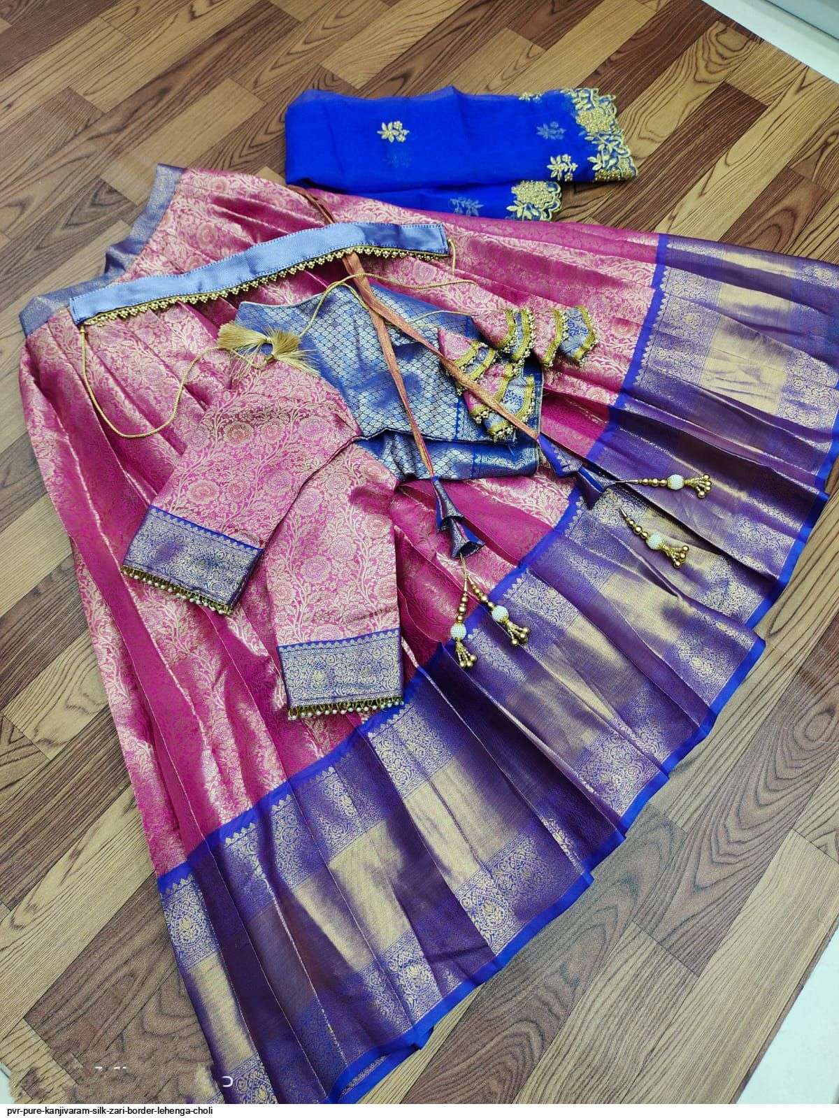 Exclusive Pink Color Kanjivaram Silk Lehenga Choli
