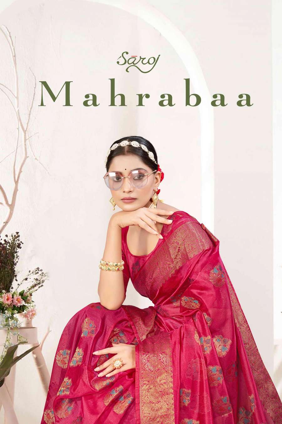 Saroj textile presents Mahrabba Designer silk sarees catalogue