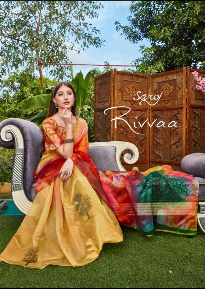 Saroj textile presents Rivvaa Designer Bollywood sarees catalogue