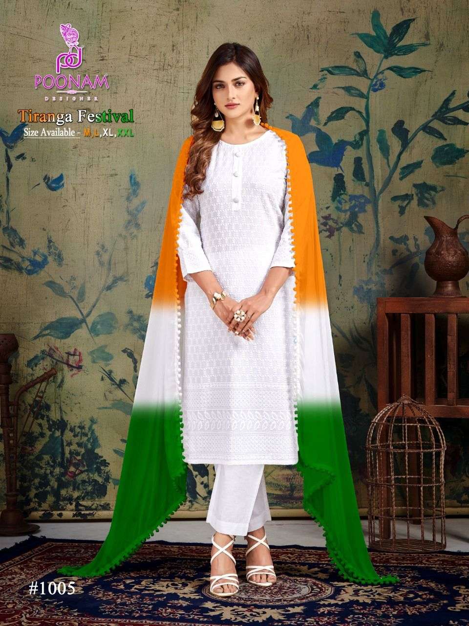 POONAM DESIGNER Tiranga Festival Kurti Wholesale catalog