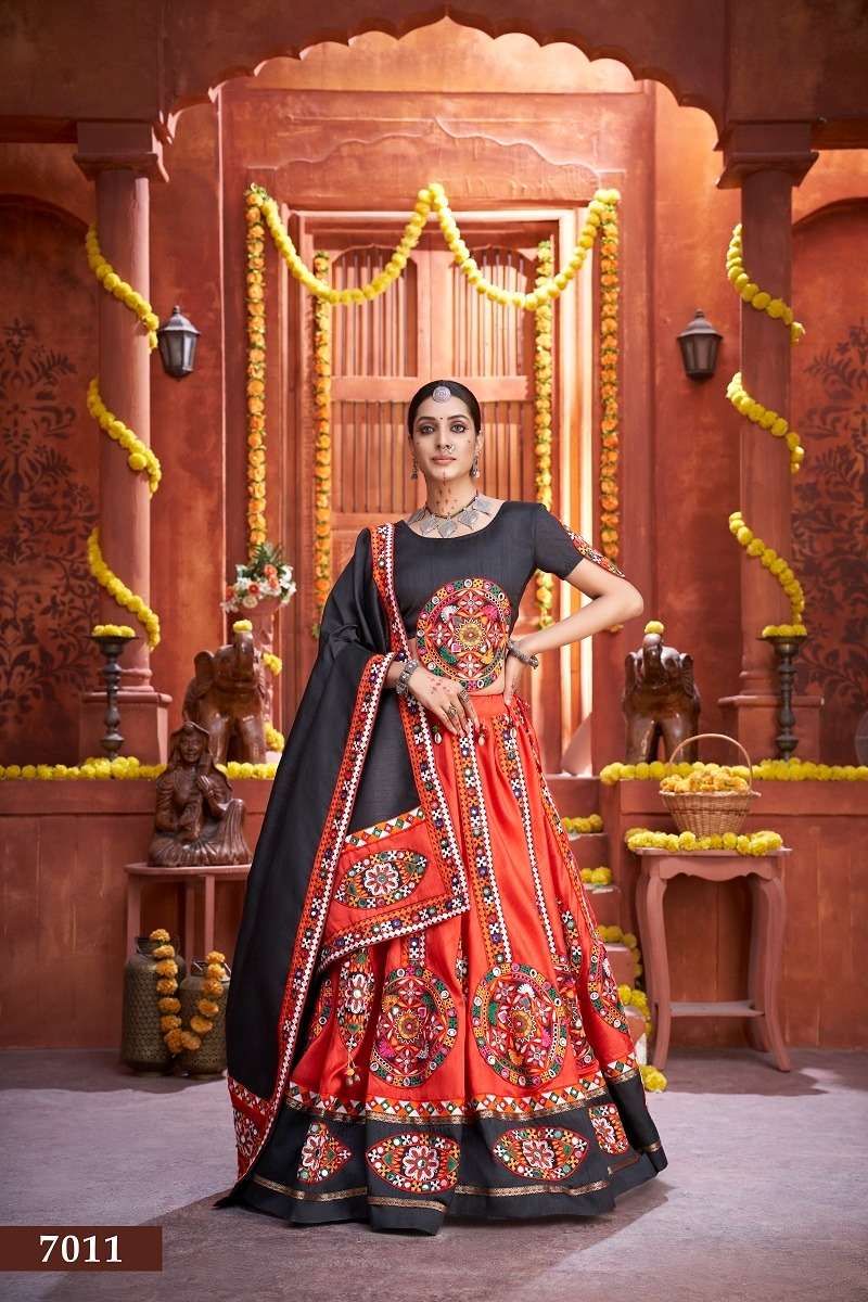 Buy Multicoloured Viscose Printed Kutch Work Chaniya Choli Festive Wear  Online at Best Price | Cbazaar