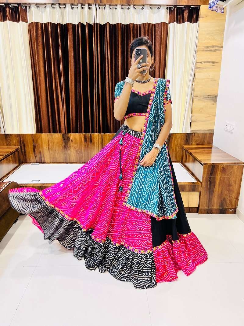 Traditional Wear Green Color Navratri Special Lehenga Choli