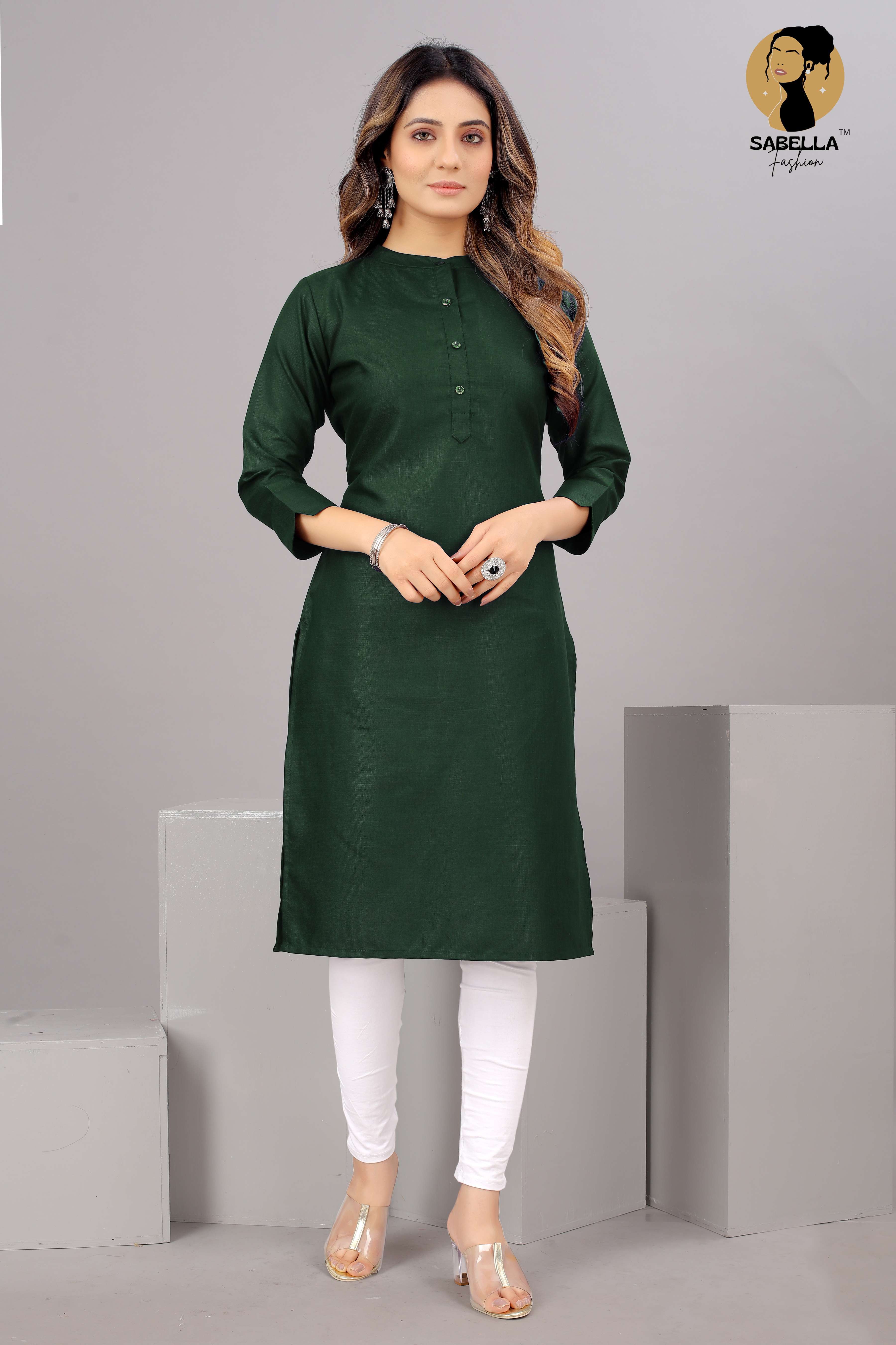 Green Cotton Kurtis Size set 