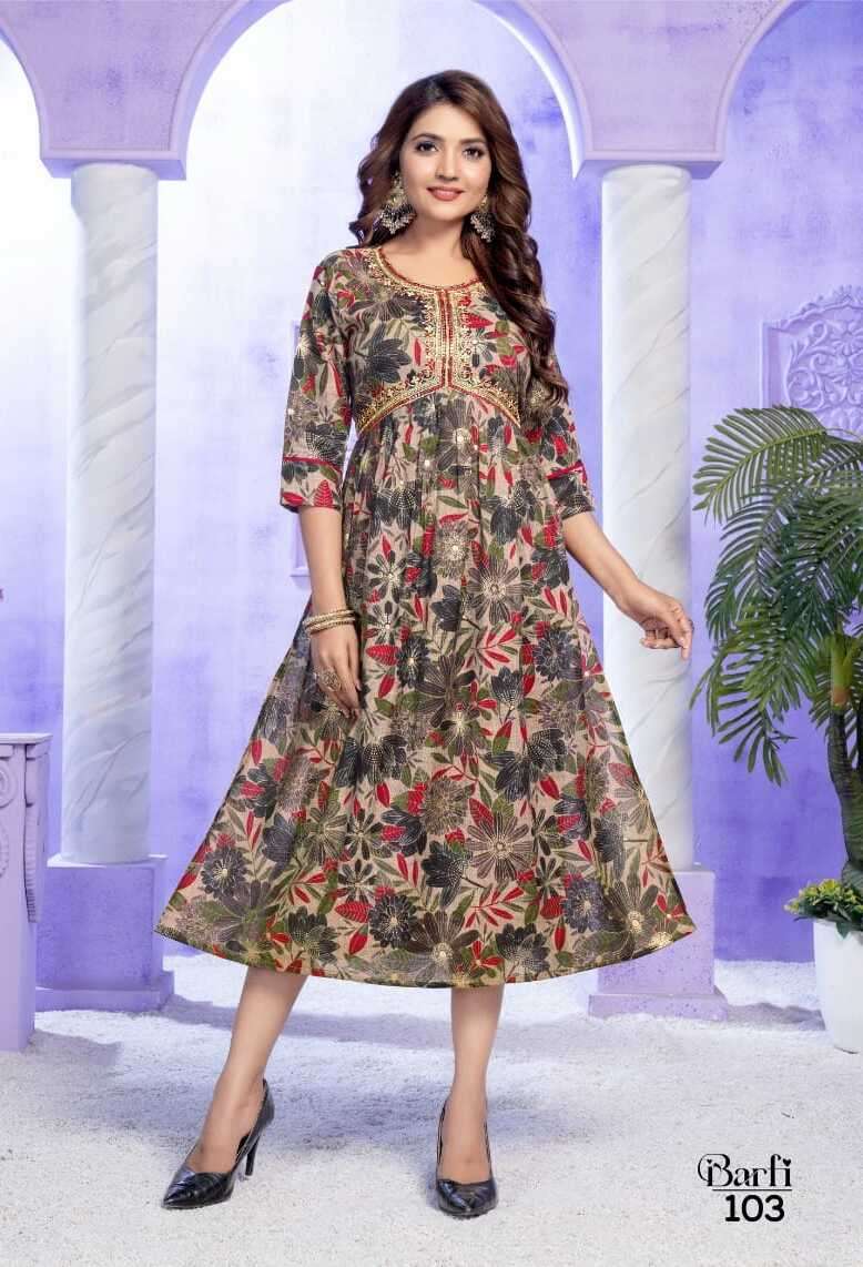 KINTI Barfi Kurti Wholesale catalog