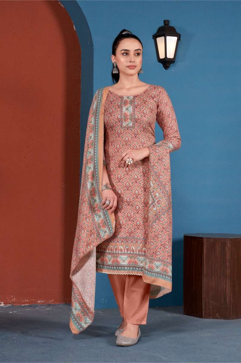 Bipson Safari 2421 Wool Pashmina Dress Material Wholesale catalog