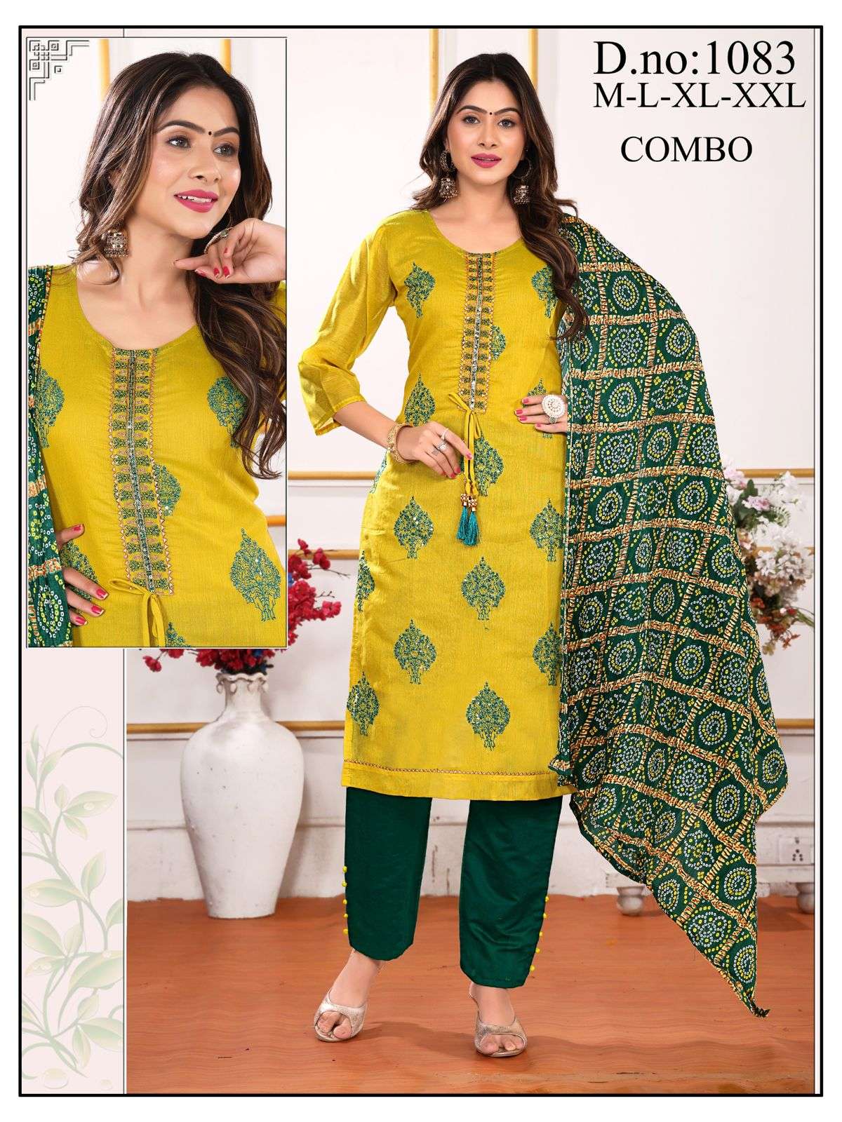 MODAL 1083 WITH WORK DUPATTA FANCY Kurti Wholesale catalog