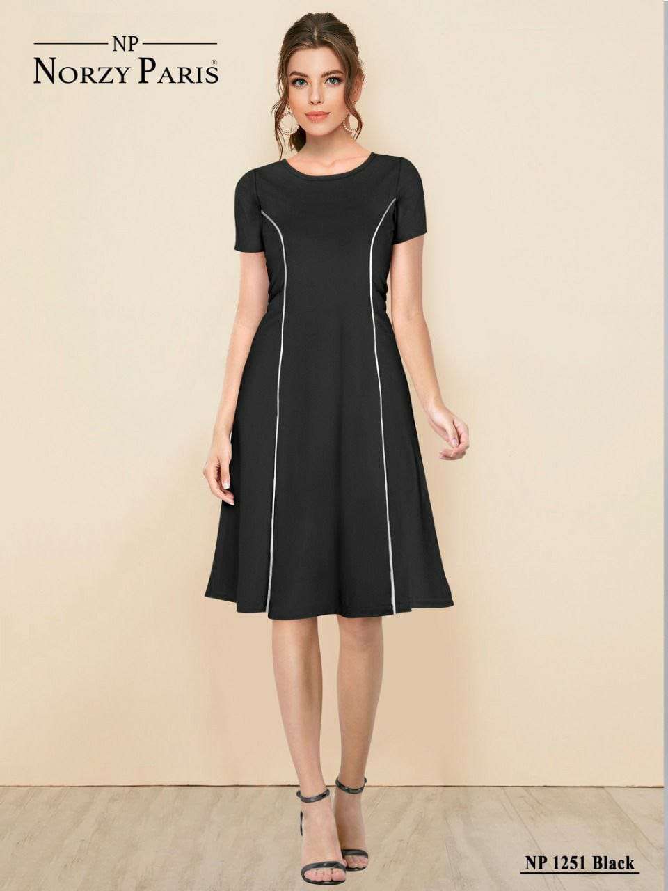 NORZY PARIS NP 1251 Black Designer Western Dress  Dress Wholesale catalog