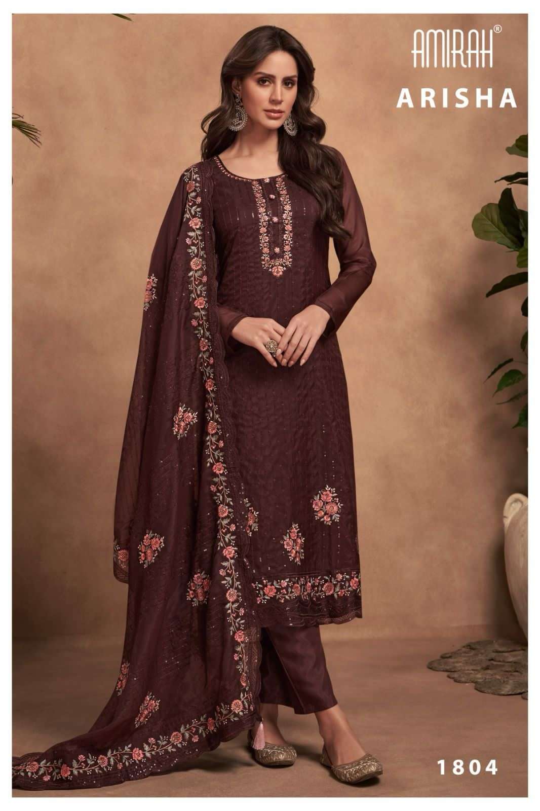 Amirah Arisha Organza Embroidered Salwar Kameez Wholesale catalog