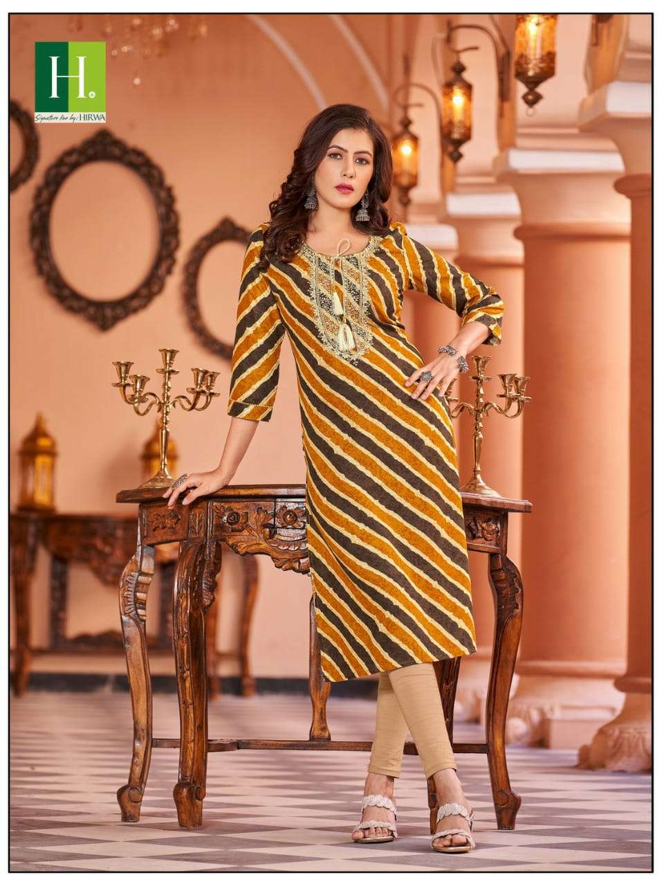 HIRWA LEHERIYA Kurti Wholesale catalog