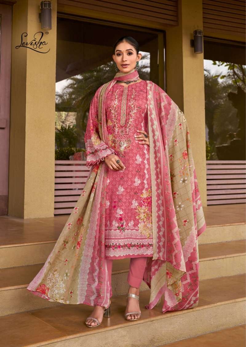 Levisha Shehnaz 1 Cotton Dupatta Dress Material Wholesale catalog