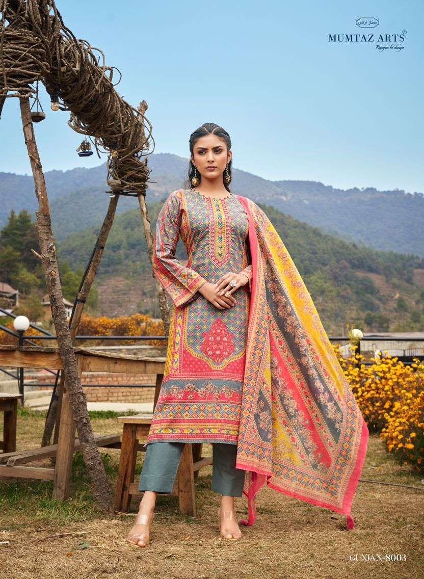 Mumtaz Gunjan Lawn Cambric Cotton Dress Material Wholesale catalog