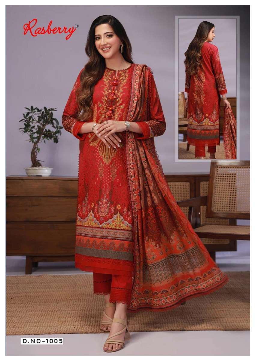 Rasberry Kesar Karachi Vol-1 -Dress Material -Wholesale Catalog