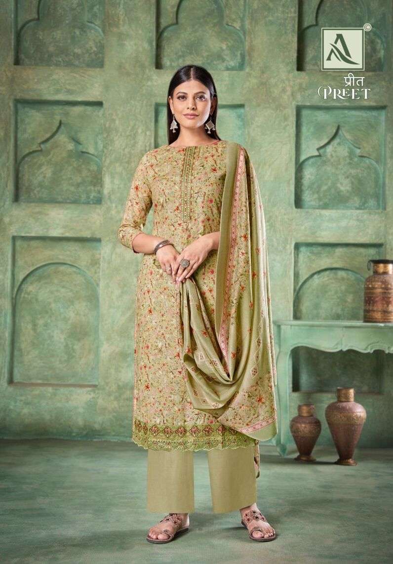 Alok Preet Cotton Floral Printed Dress Material Wholesale catalog