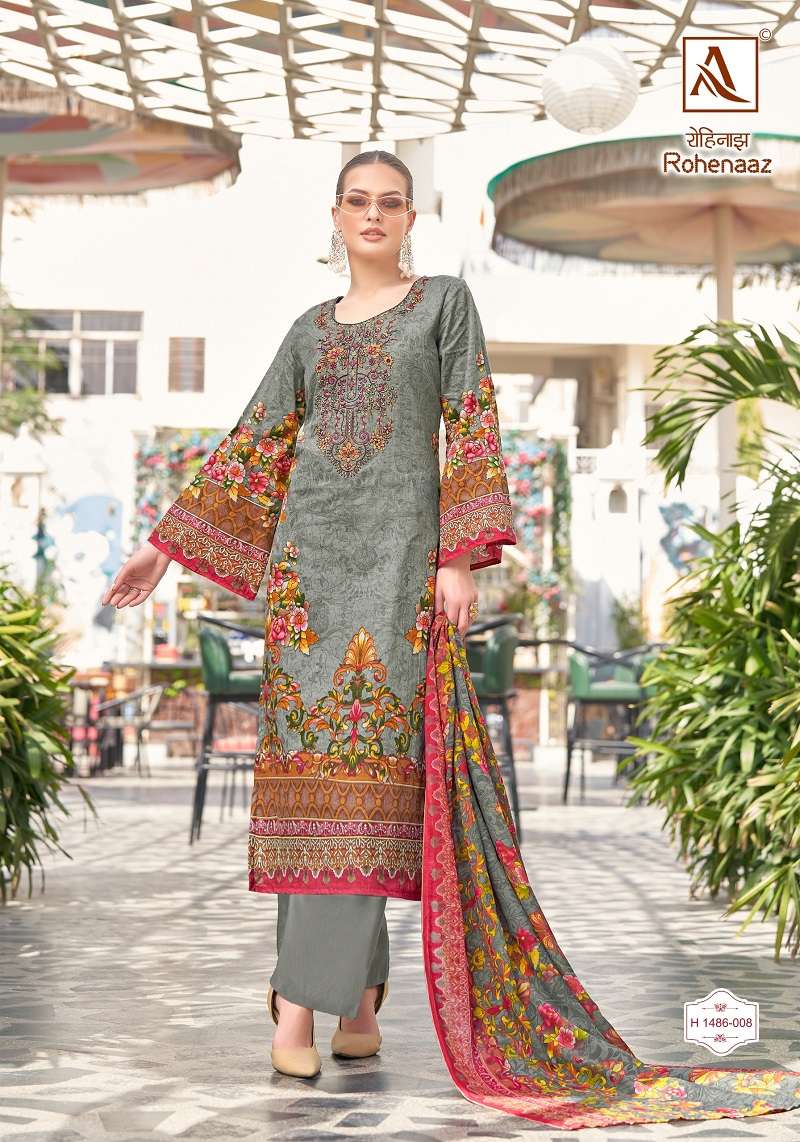 Alok Rohenaaz Cambric Cotton Designer Dress Material Wholesale catalog