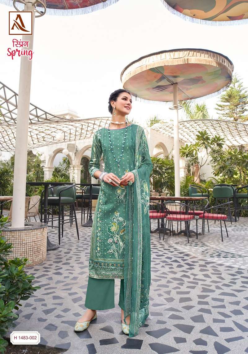 Alok Spring Premium Zam Printed Dress Material Wholesale catalog