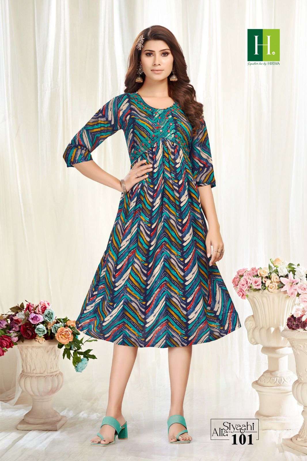 HIRWA SIYAAHI ALIA Kurti Wholesale catalog