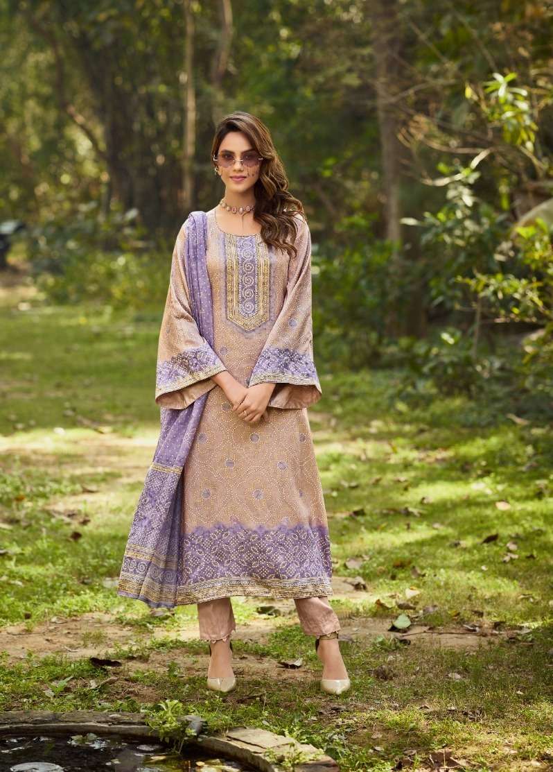 Fida Bandhani Cotton Digital Dress Material Wholesale catalog