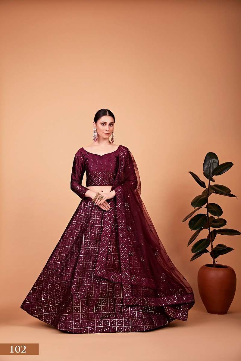 NAYRA VOL – 1 WINE Lehenga choli Wholesale catalog