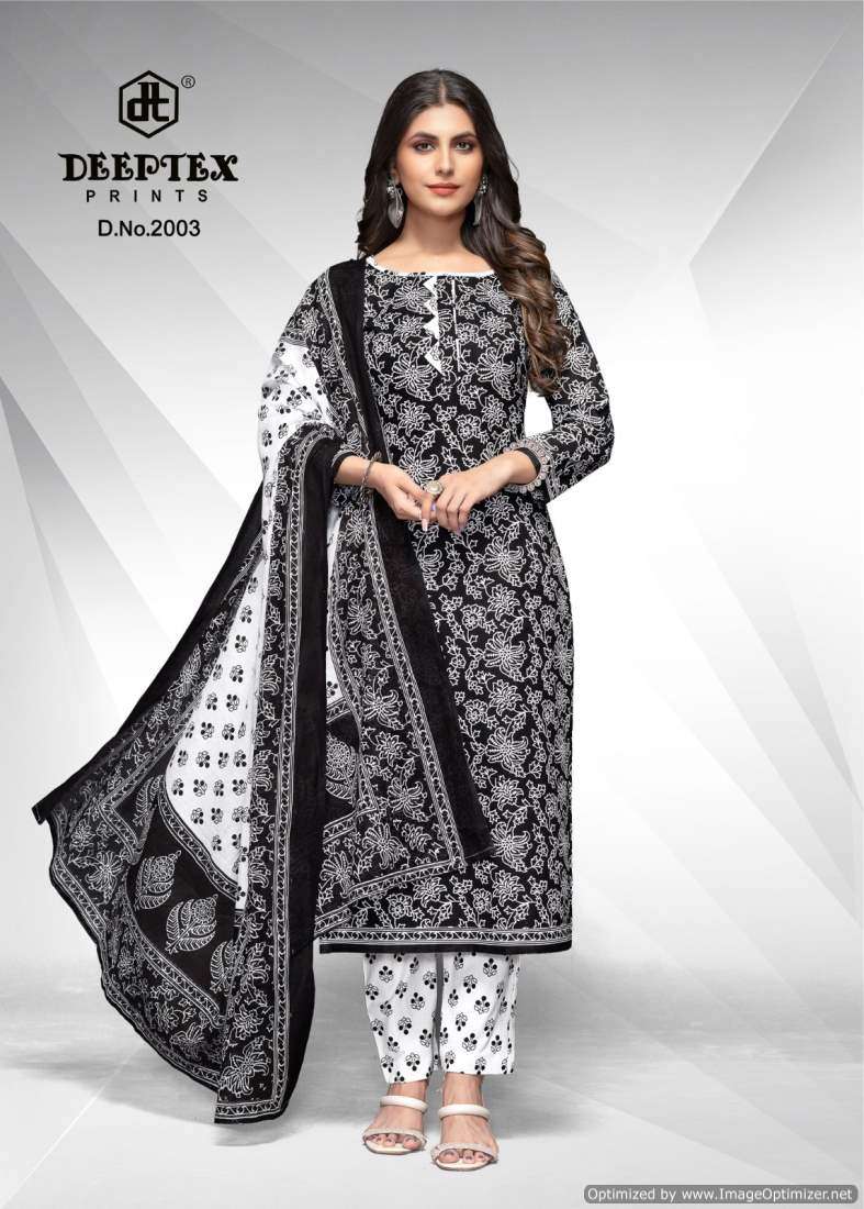 Deeptex Aaliza Black And White Vol-2 – Dress Material - Wholesale Catalog
