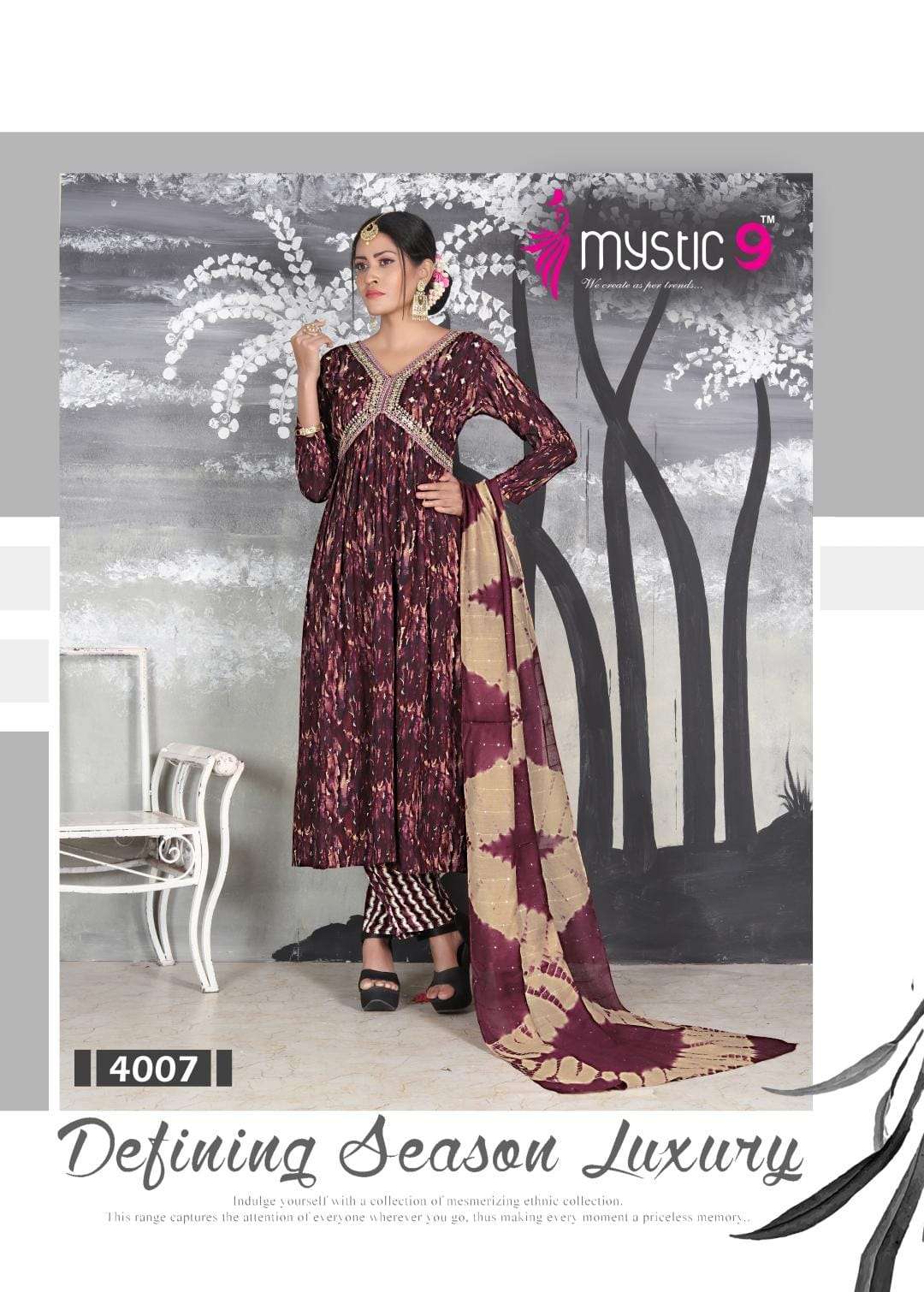 MYSTIC 9 POOJA VOL - 4 Kurti Wholesale catalog