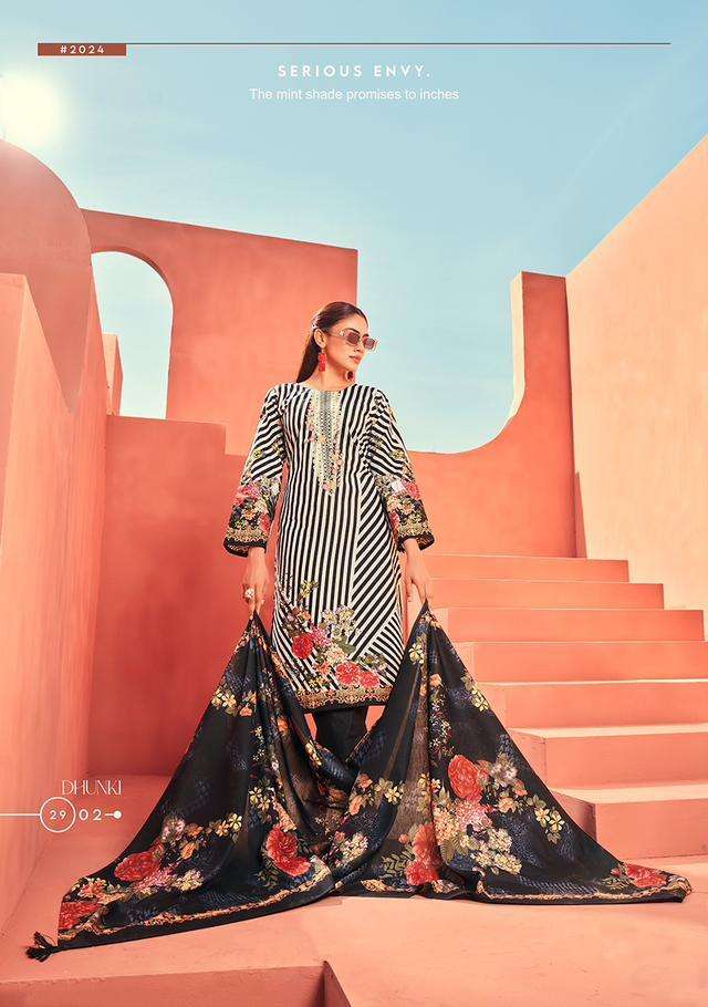 Riaz Arts Dhunki Karachi Lawn Printed Dress Material Wholesale catalog