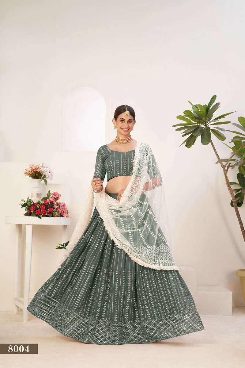 SIYA VOL-1 SAGE GREEN PREMIUM COLLECTION THIS WEDDING SEASON Lehenga choli Wholesale catalog