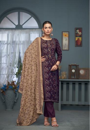 Radhika Azara Black Berry Vol 11 Cotton Dress Material Wholesale catalog