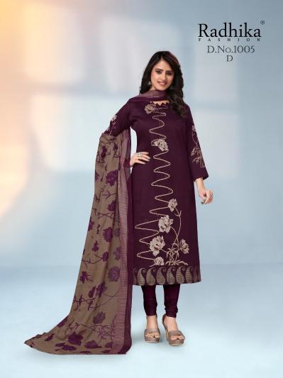 Radhika Azara jivika Cotton Printed Dress Material Wholesale catalog