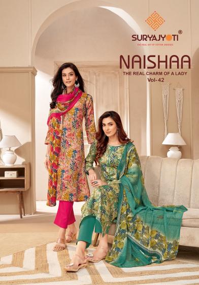 Suryajyoti Naisha Vol-42 – Dress Material - Wholesale Catalog