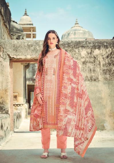 Zulfat Rozeen Cotton Printed Dress Material Wholesale catalog